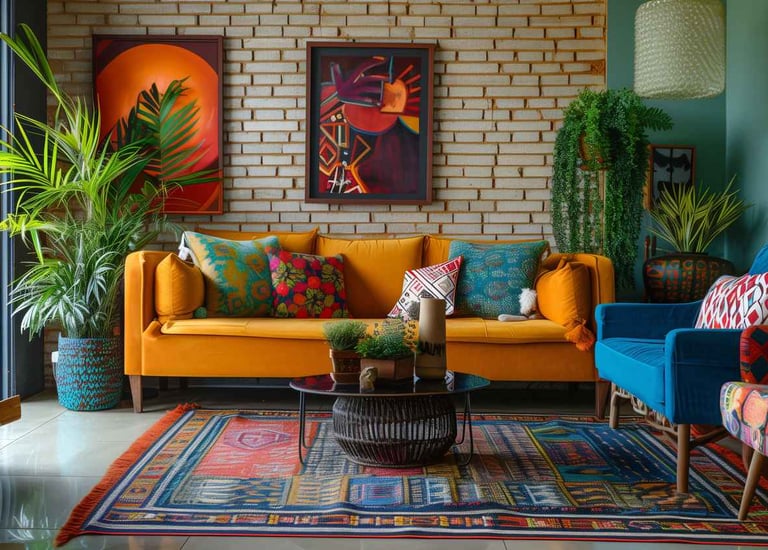 colorful living room