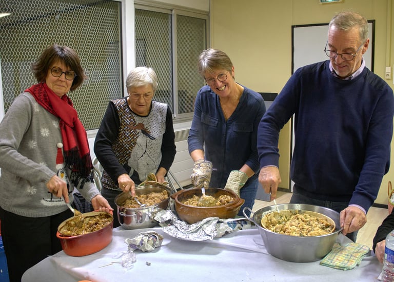 La soupe au fromage confectionnée pas des membres de notre association