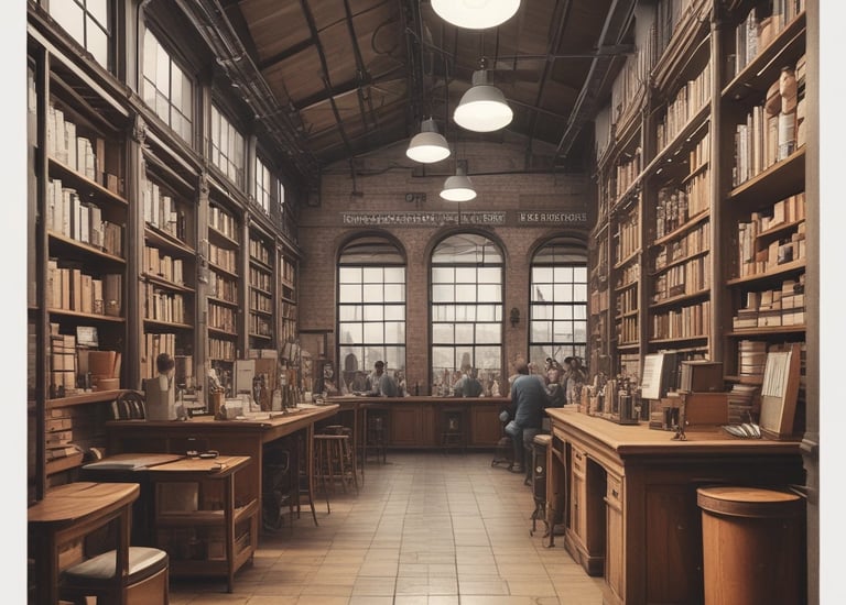 A modern glass skyscraper features illuminated windows and staggered terraces, with a prominent company logo at the top corner glowing against an overcast sky.