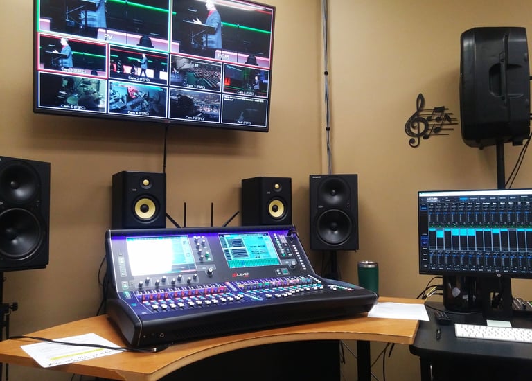 Live streaming audio setup.