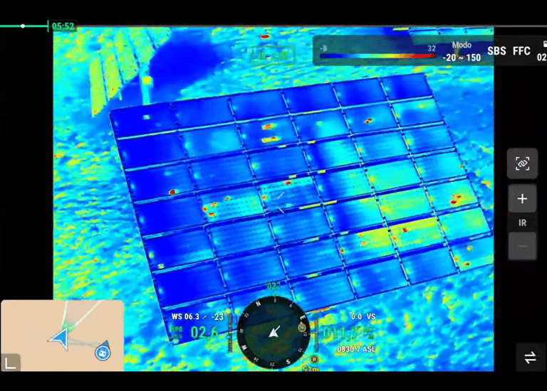 dron imagen termica panel solar