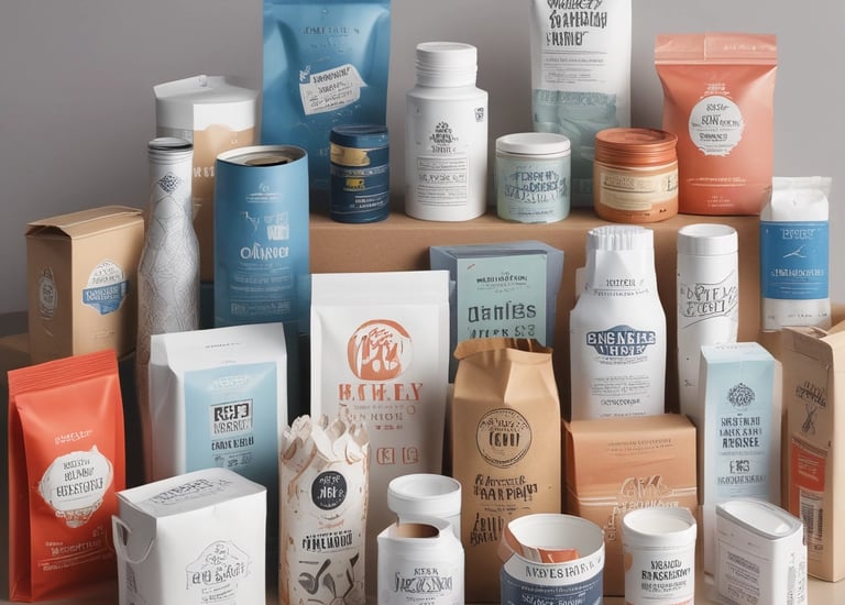 Close-up of elegant luxury packaging boxes stacked neatly.