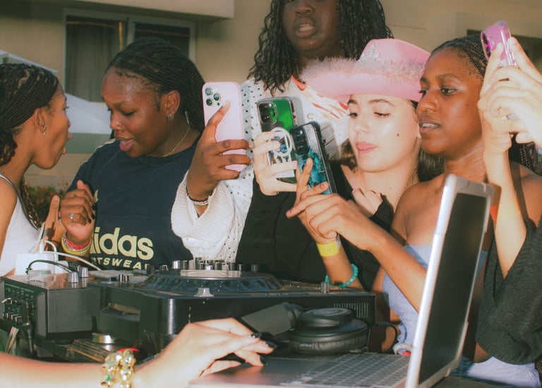 Teens enjoying a Bloomfest brunch event in Kampala