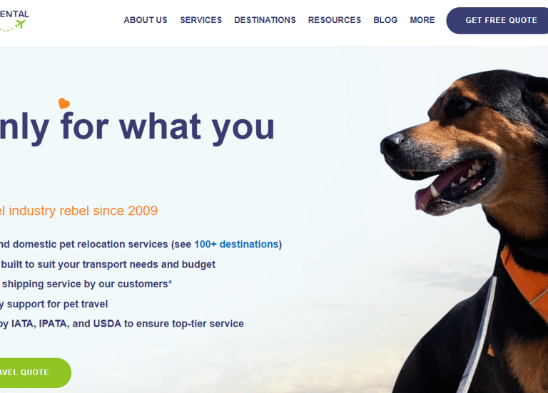 transcon pet movers services