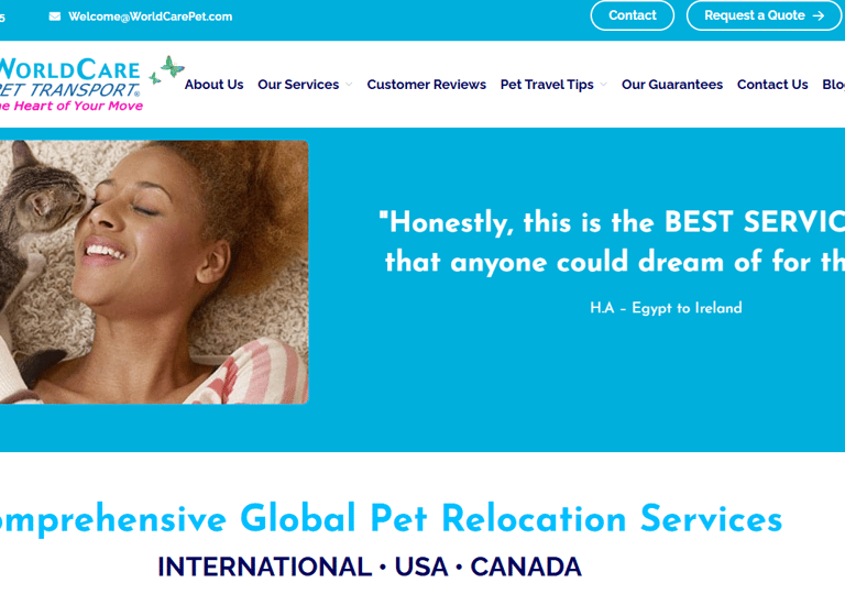 world care pet transport services
