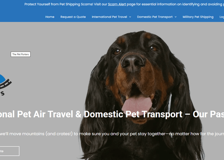 the pet porters pet transport services