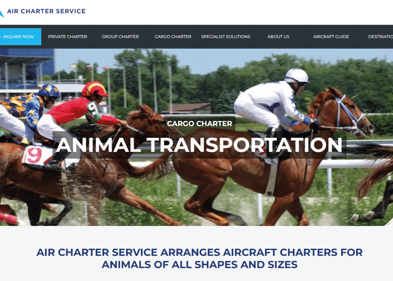 air charter pet transport services