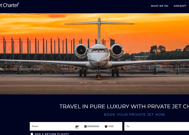 private jet charters flight with pet service