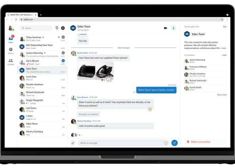 chat webrtc wildix