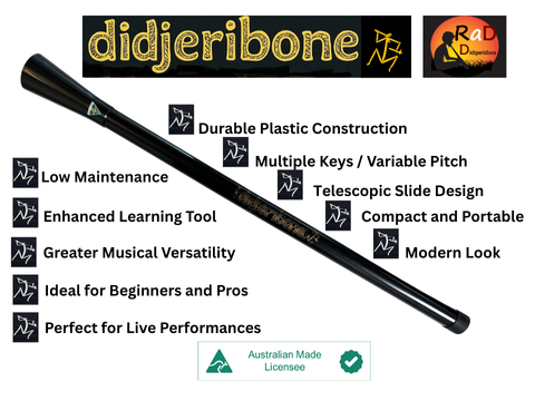 an image showing the features and benifts of a didgeribone
