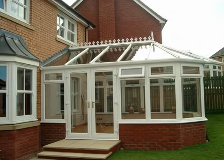 Conservatory on house a regular client of C Thru Window Cleaning, Exeter.