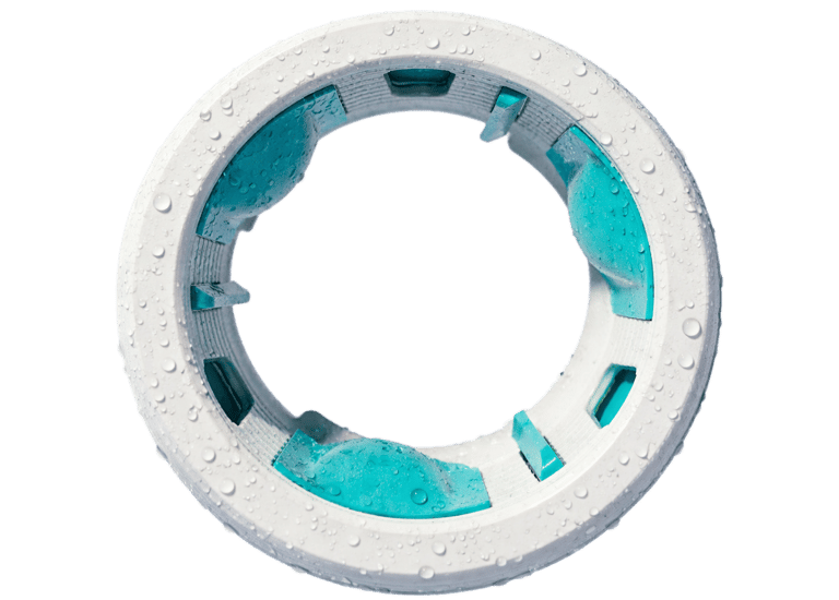 Boat cup holder insert with flexible grips designed to hold drinks securely in marine cup holders