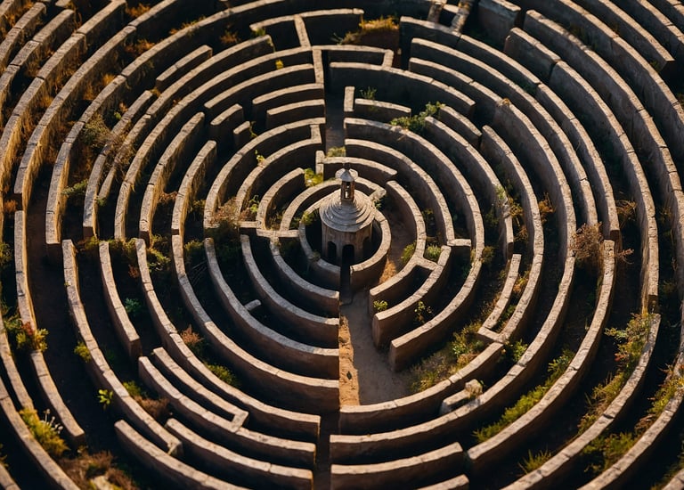 Maze showing guidance and leadership