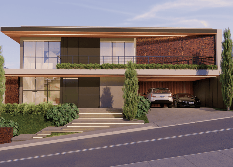 projeto de casa de alto padrão