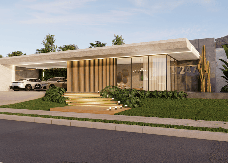 projeto de casa de alto padrão
