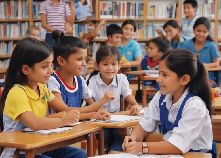 A crowd of people gather at a rally, with several holding signs. A young person with red hair stands in the foreground, looking to the side. The atmosphere is busy with individuals engaging in conversations, some capturing photographs. The signs include messages of empowerment and social justice.