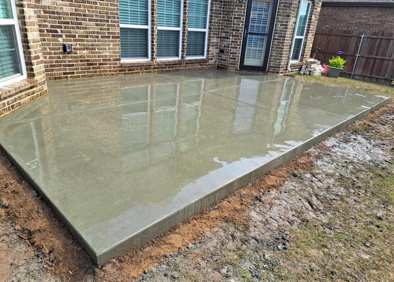 Wet Concrete Floor