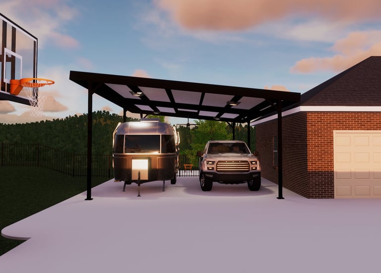 Metal Patio Preview Rendering 3D