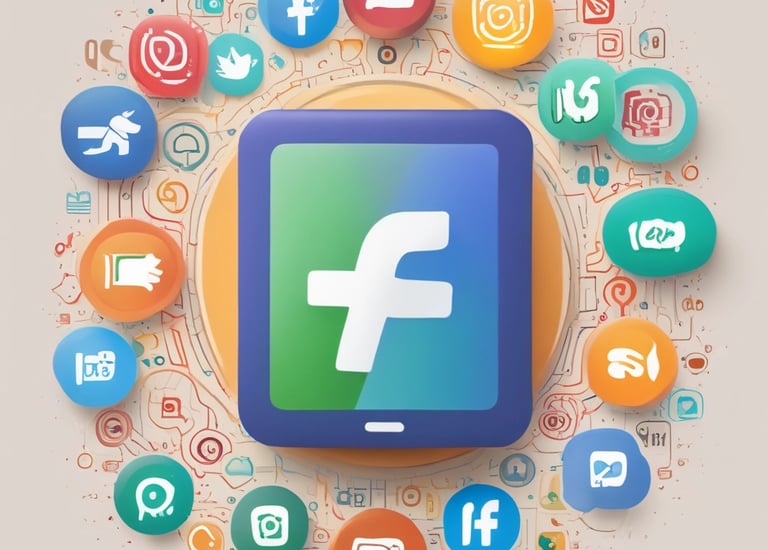 A vibrant social media campaign visual with cyan and white accents.