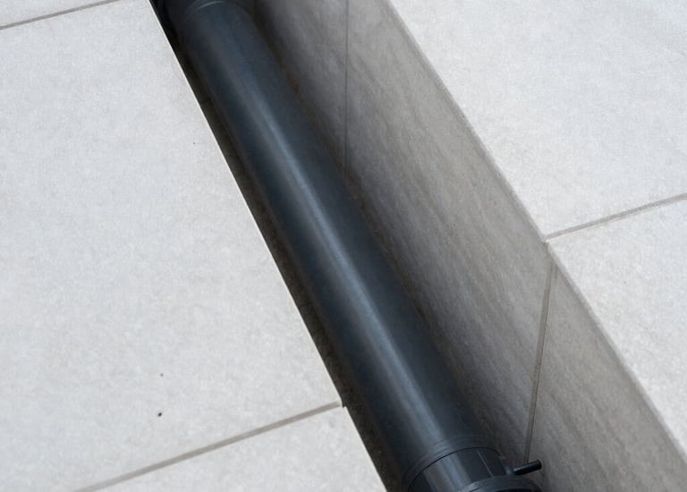 Image of a clean, modern plumbing installation in progress.