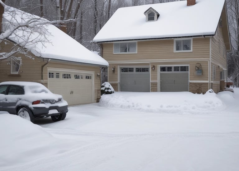A freshly cleared residential driveway in Grenville with no scratches.