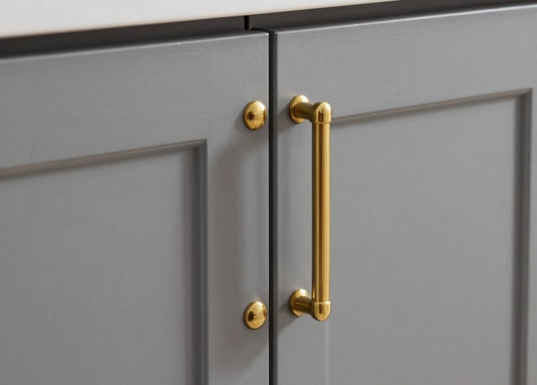 Close-up of fine wood grain on a custom cabinet door.