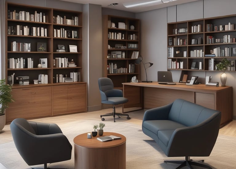 Intricately designed wooden booth setup at an event.