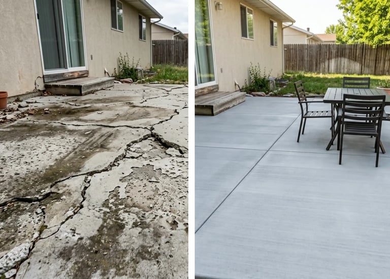 Before and After — Professional Concrete Repair in West Valley City, UT