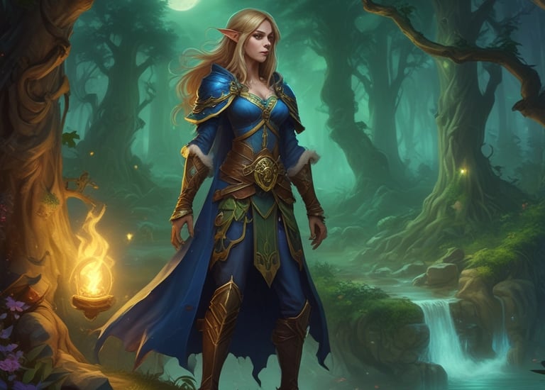 A serene mermaid seated on a rock, singing under moonlight.