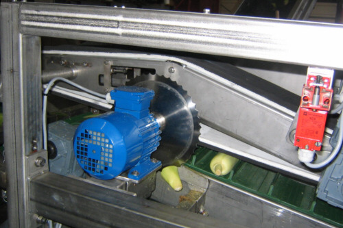 a machine with metal parts