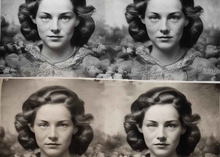 A technician adjusting colors on a digital photo restoration screen