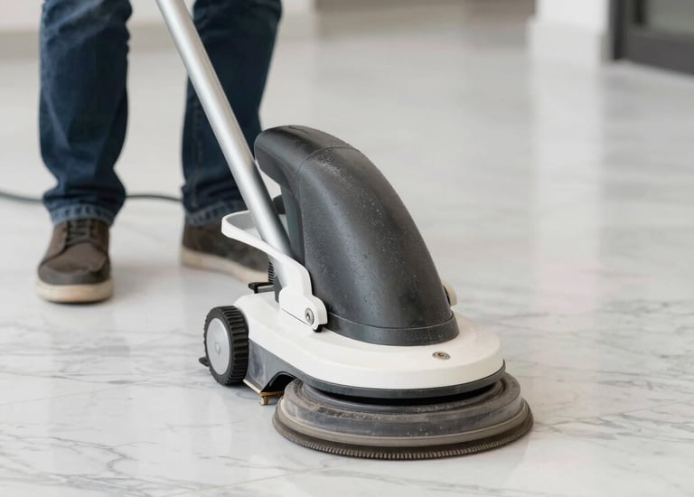 Workers cleaning large glass windows on a commercial building.