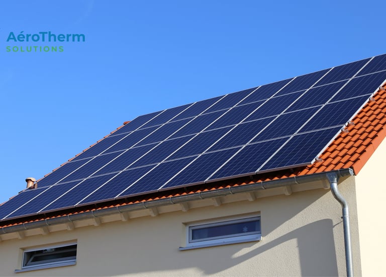 Image de panneaux solaire sur une maison