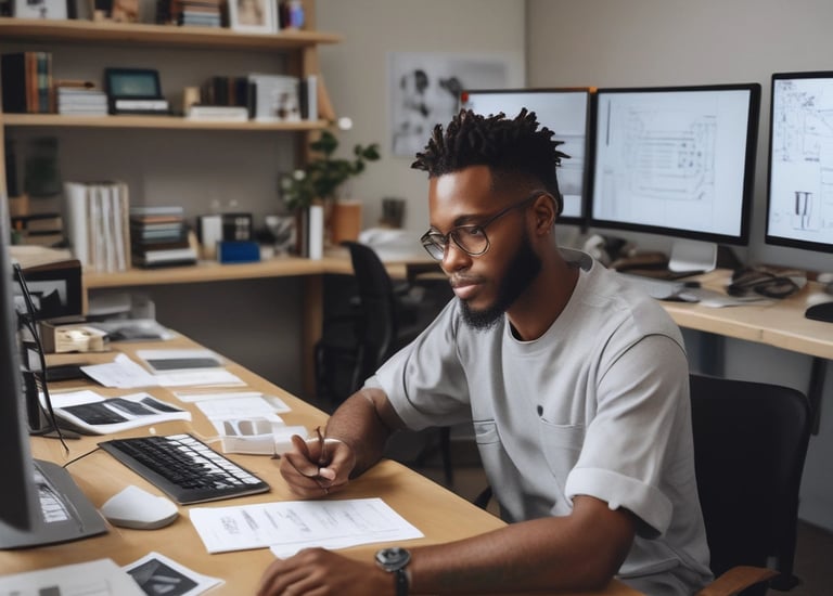 Satisfied client shaking hands with a marketing consultant in a bright office.