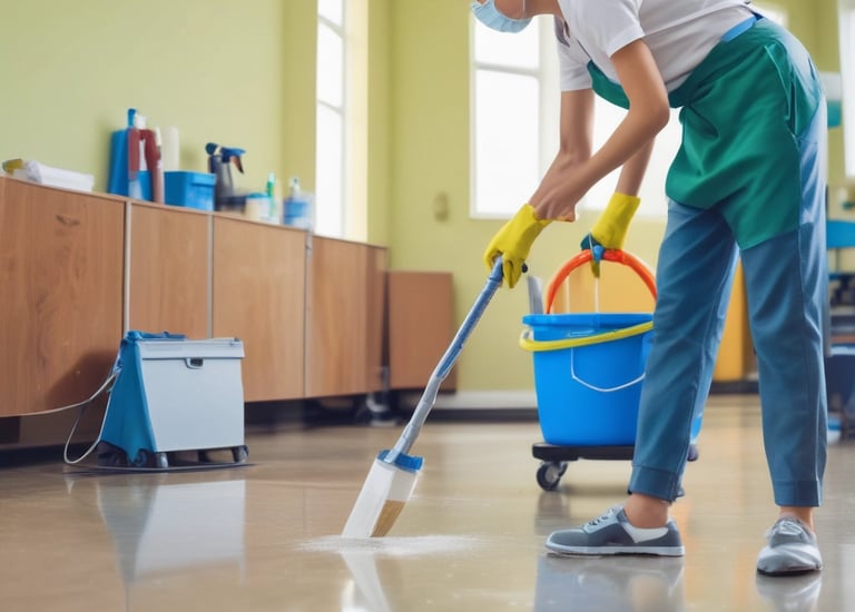 Our team carefully sanitizing a kitchen area in a Pleasant Hill residence.