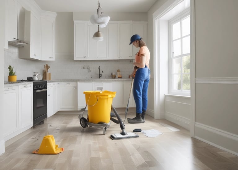 A clean and organized conference room after our expert cleaning service.