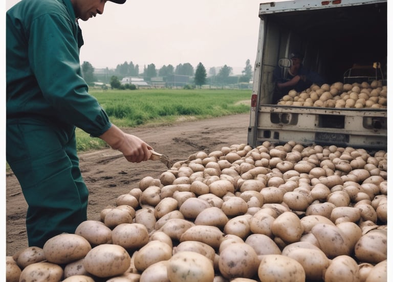 A refrigerated cargo ship loaded with crates of fresh onions ready for export.