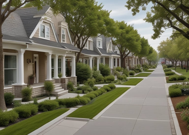 Concrete preparation for a smooth sidewalk and driveway in progress.