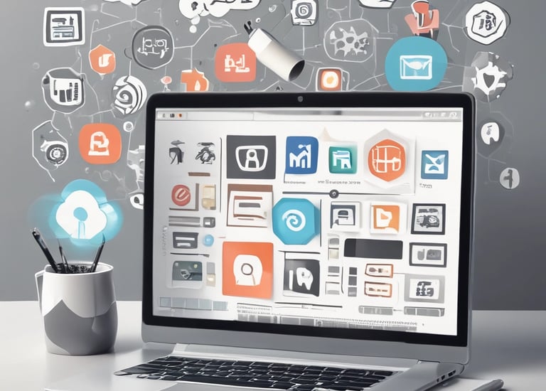 A mobile phone showing a responsive e-commerce website in black and white.