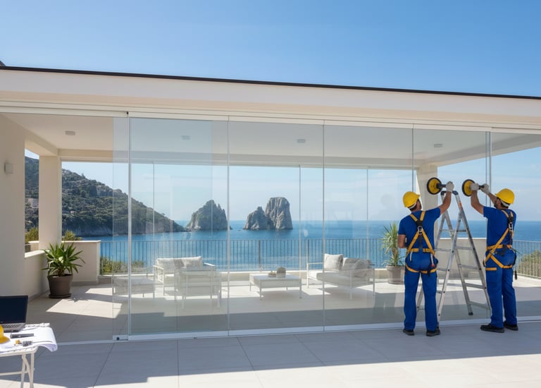 installazione rapida panora vetrate catania