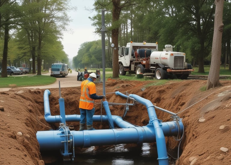 Team meeting on site coordinating various construction tasks.