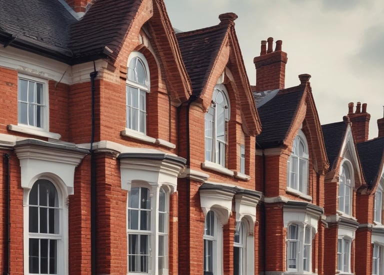Victorian villa houses in London