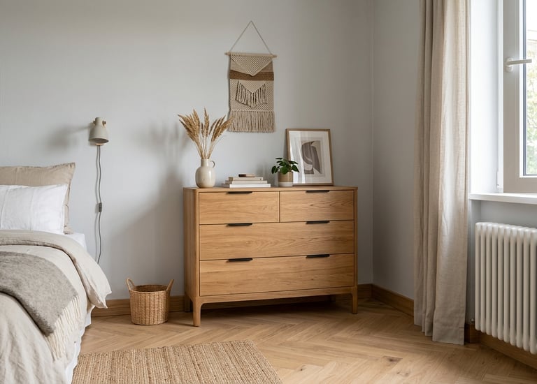 Separar muebles de la pared para evitar humedad y moho en una habitación