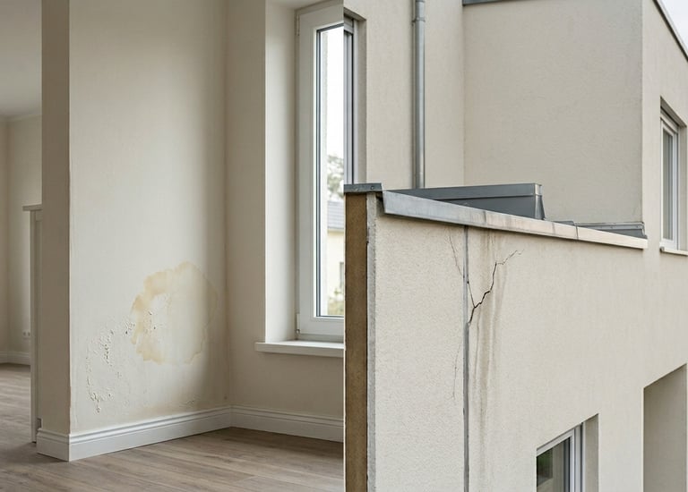 No revisar fachada o terraza en un caso de humedad por filtración