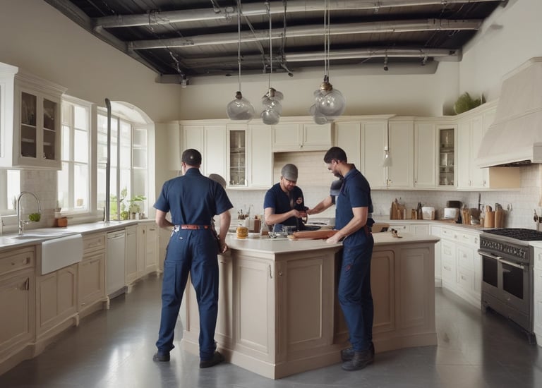 Close-up of a supervisor checking paint quality on a wall.