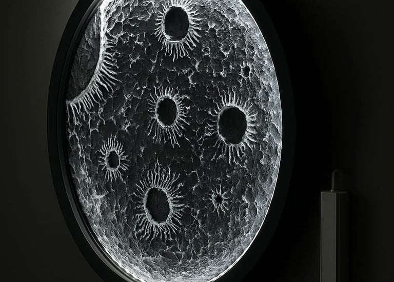 3D Ay Tablosu, Alçı Tablo, dekorasyon, Dekoratif