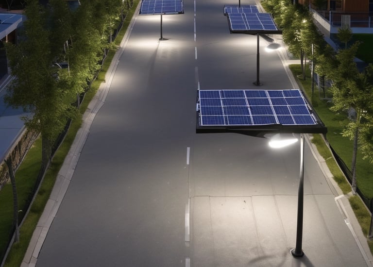 Commercial building powered by hybrid solar energy system.