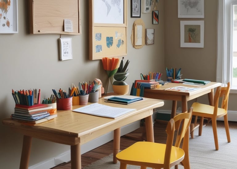 A cozy, well-arranged nursery with soft neutral colors and smart storage solutions.