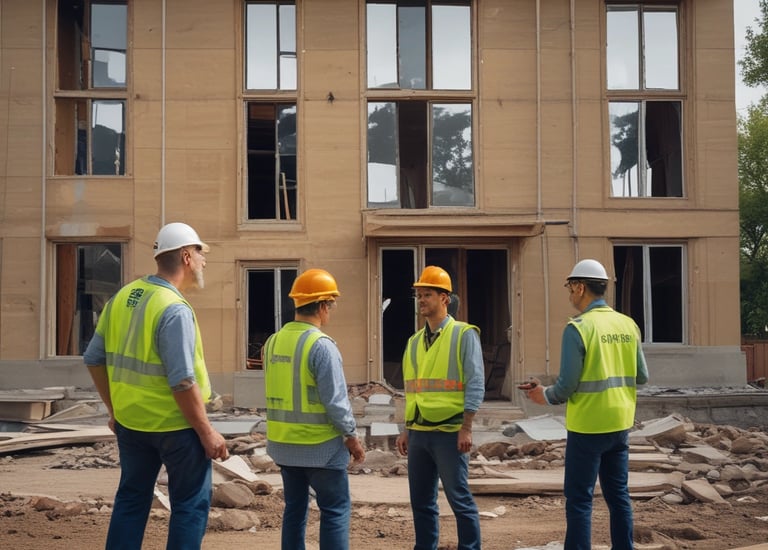 A freshly refurbished commercial building interior with clean lines and new fixtures.