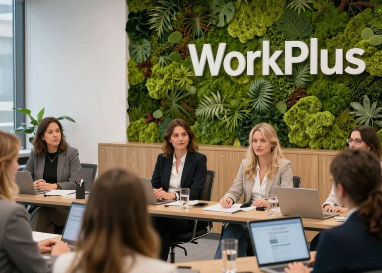 Data analytics dashboard displaying workforce insights and trends.